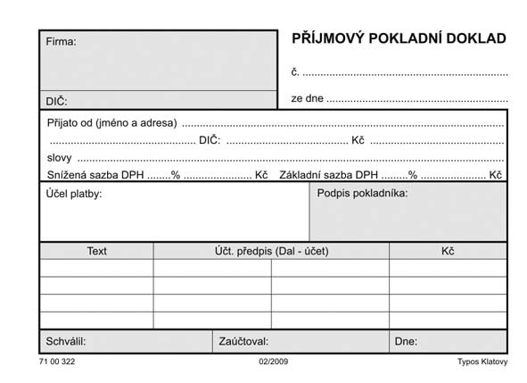 POKLADNÍ DOKLAD PŘÍJMOVÝ -COPY     25x2L